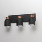 Pompeii 3-Light Bath Vanity Lava/Black by Maxim Lighting