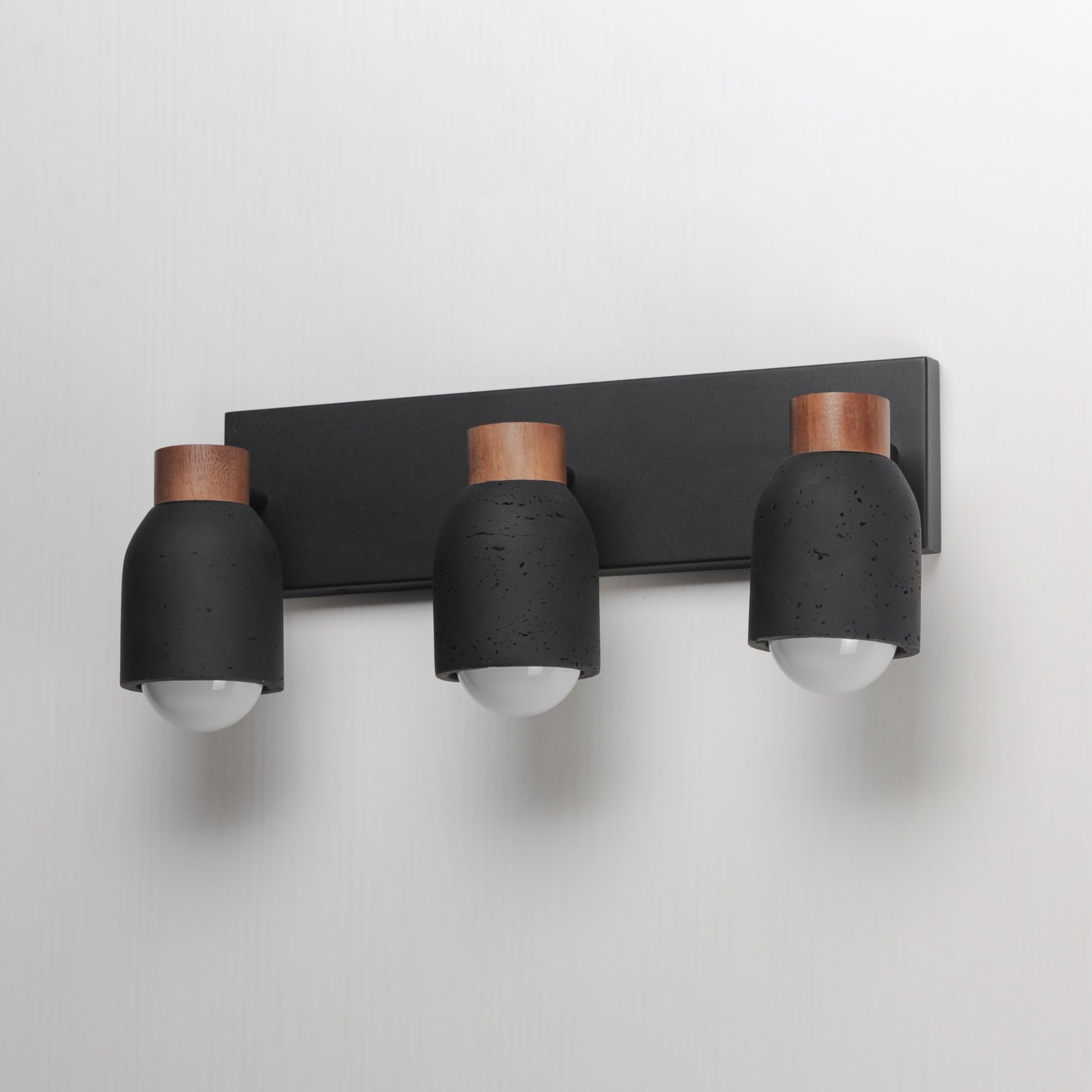 Pompeii 3-Light Bath Vanity Lava/Black by Maxim Lighting