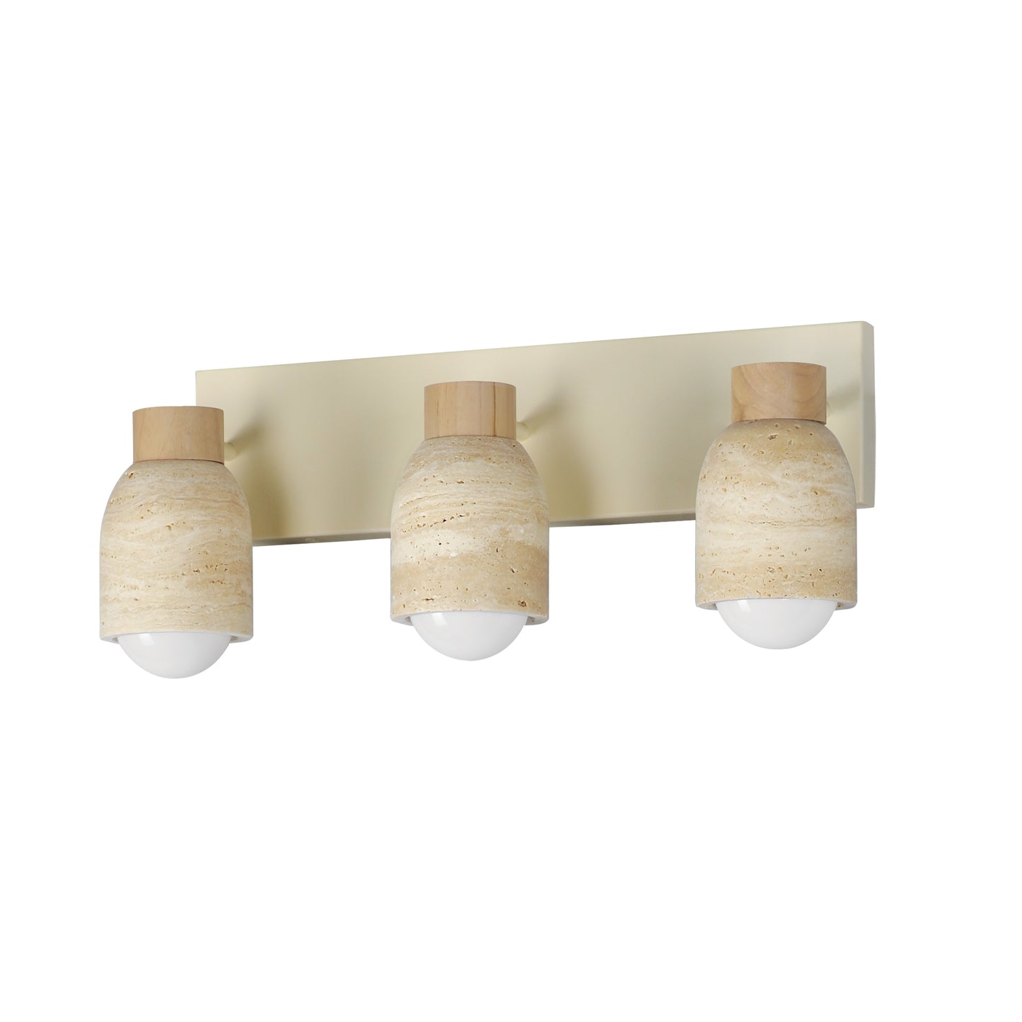 Pompeii 3-Light Bath Vanity Travertine/Oyster by Maxim Lighting