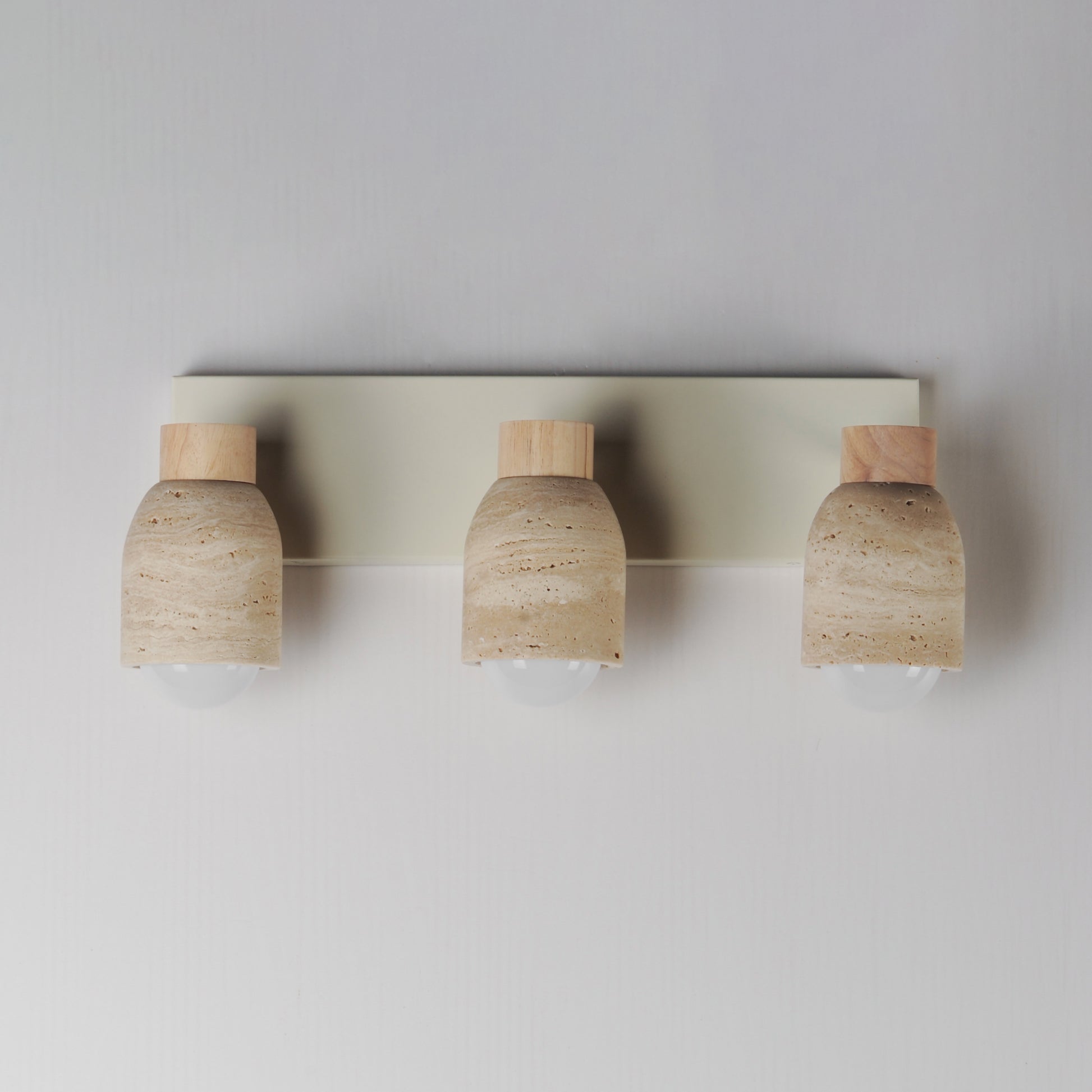 Pompeii 3-Light Bath Vanity Travertine/Oyster by Maxim Lighting