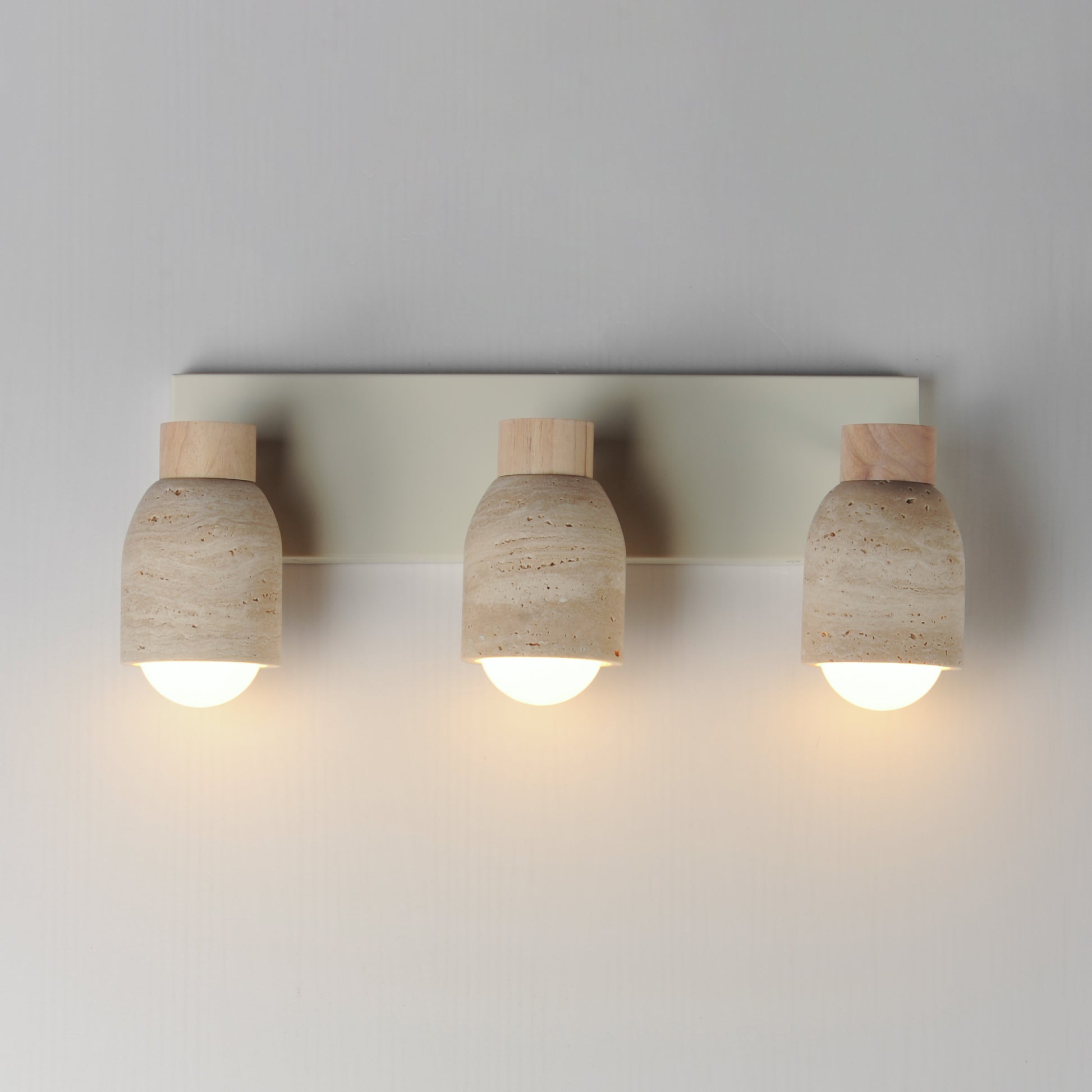 Pompeii 3-Light Bath Vanity Travertine/Oyster by Maxim Lighting