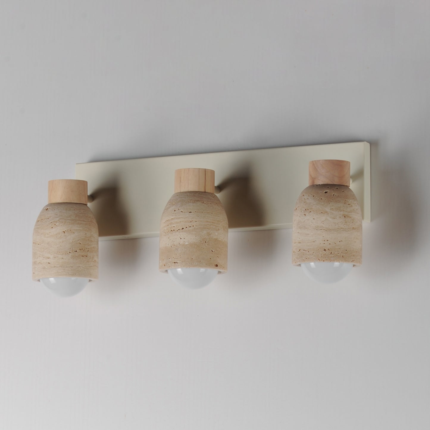 Pompeii 3-Light Bath Vanity Travertine/Oyster by Maxim Lighting