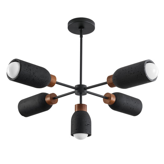 Pompeii 5-Light Pendant Lava/Black by Maxim Lighting