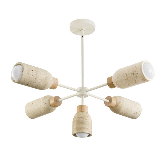 Pompeii 5-Light Pendant Travertine/Oyster by Maxim Lighting