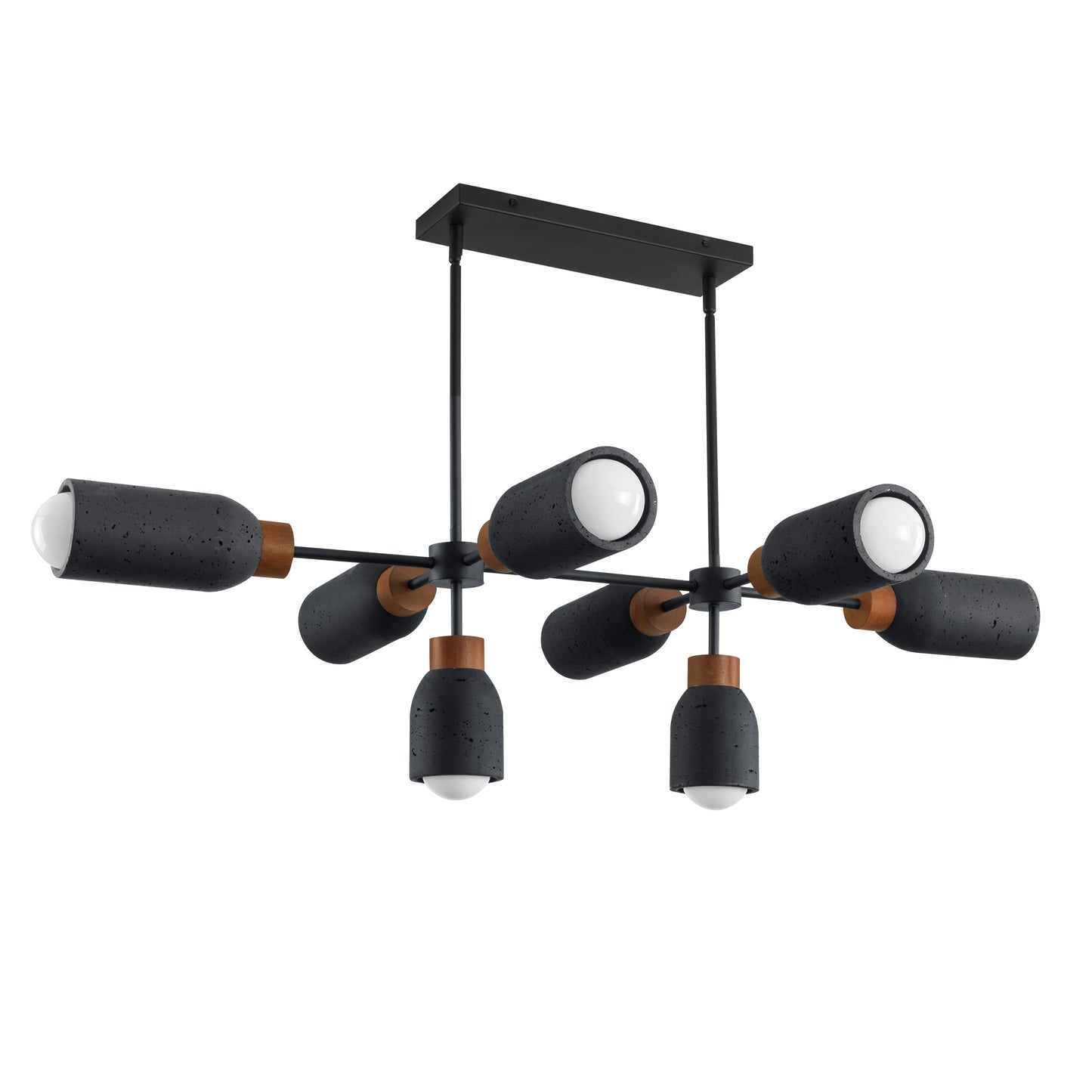 Pompeii 8-Light Pendant Lava/Black by Maxim Lighting