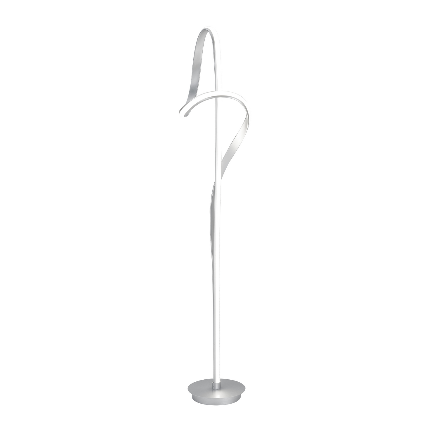 Budapest Dimmable LED 63" Tall Floor Lamp Silver by Finesse Decor FL-003