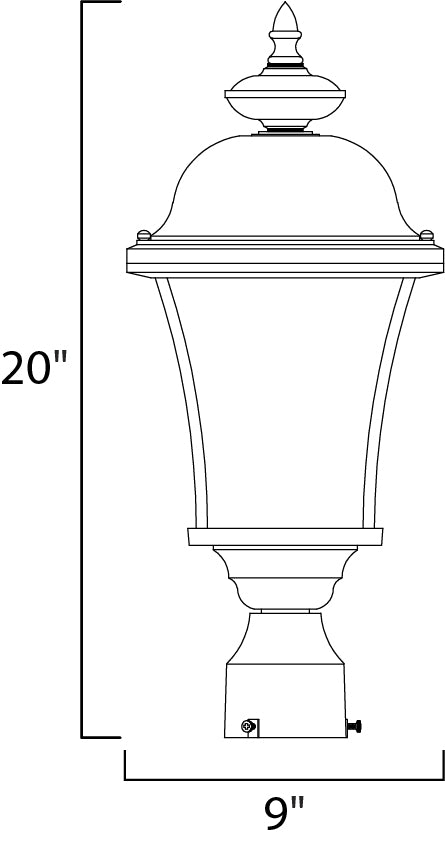 Senator Outdoor Pole/Post Lantern Black by Maxim Lighting