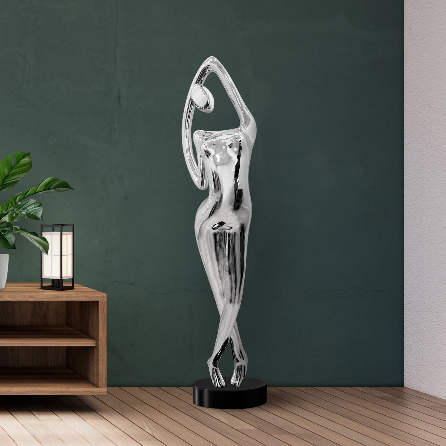 Chrome Woman Sculpture by Finesse Decor WS-P25-CH