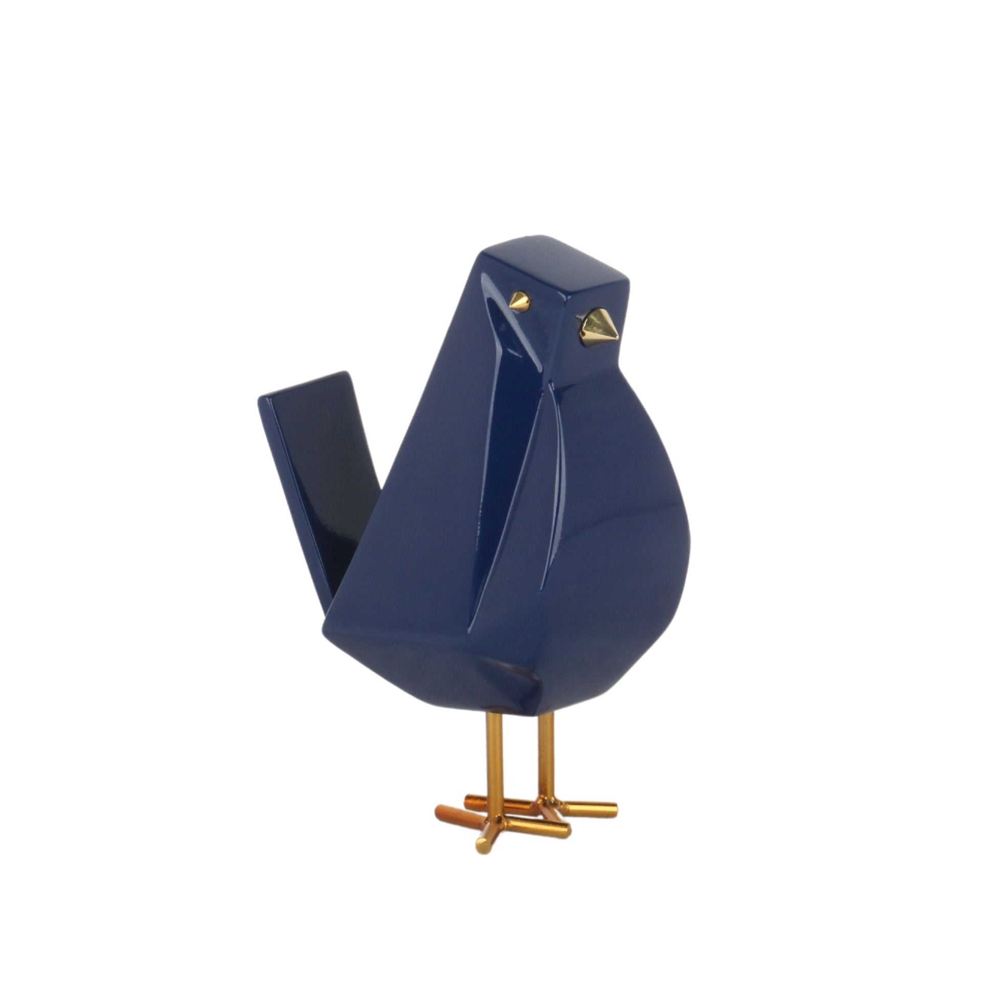Bird Sculpture Large Navy Blue by Finesse Decor C-BIRD-6L