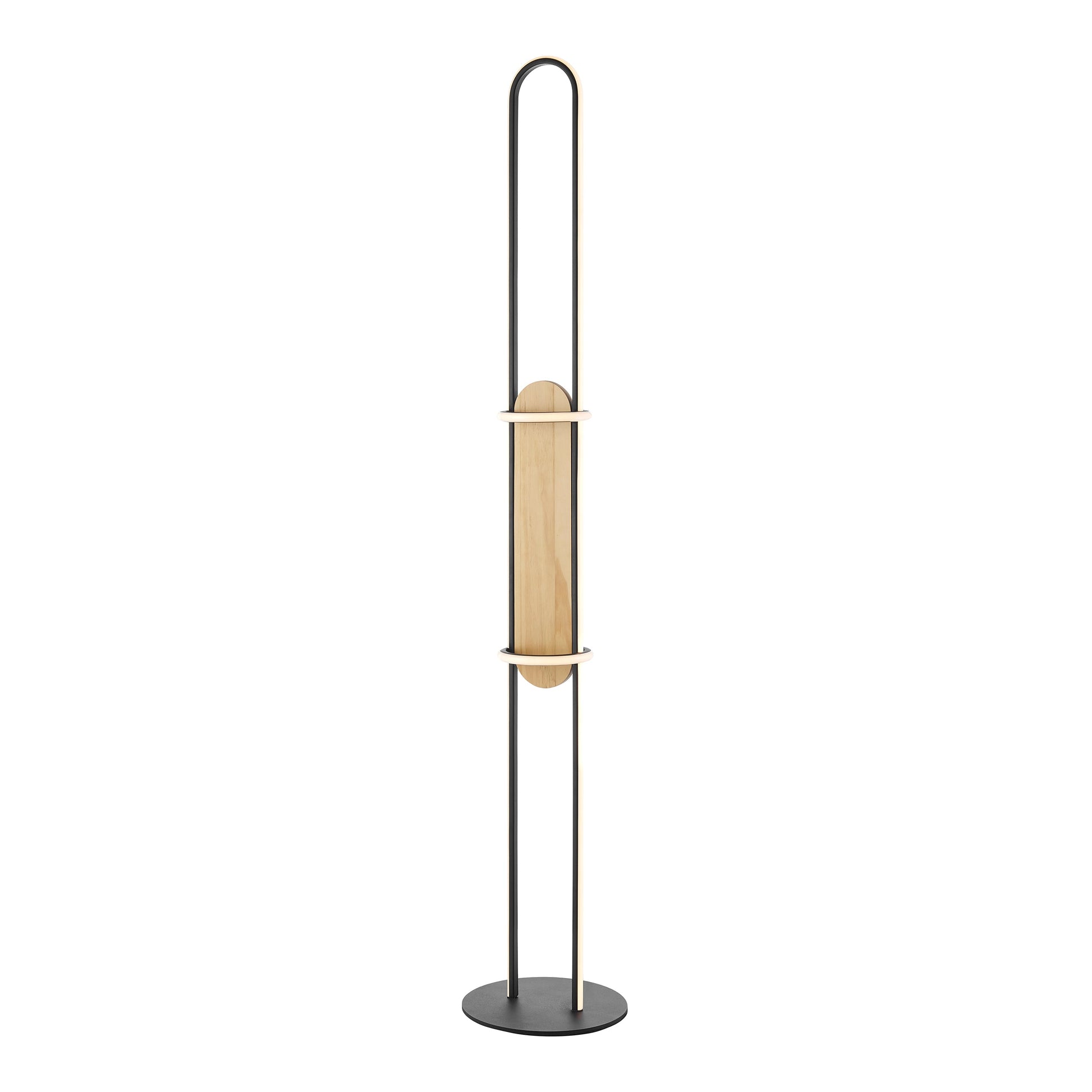 Floor Lamp Iron & Wood by Finesse Decor FL-M25-1B