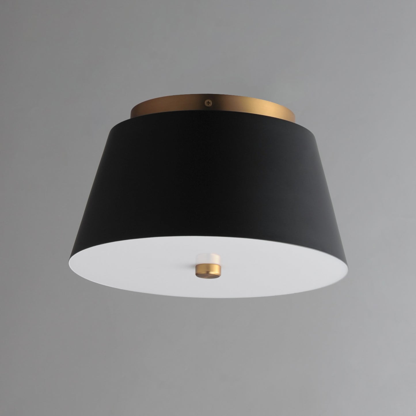 Miles 11" LED Flush Mount Black/Natural Aged Brass by Maxim Lighting