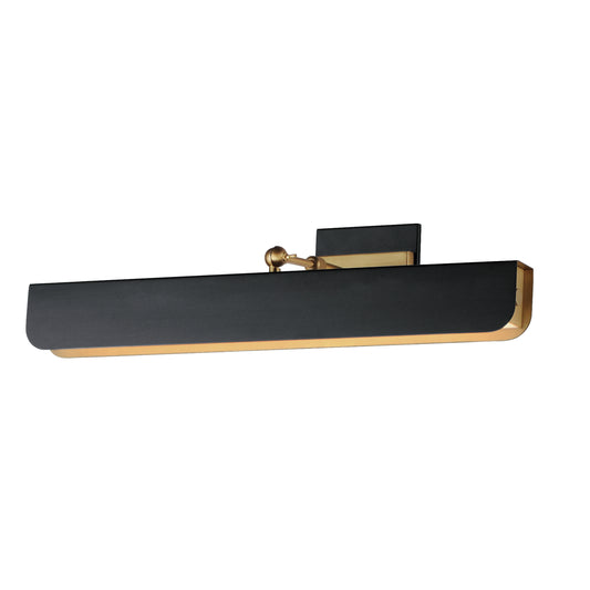 Miles 24" Articulating LED Wall Sconce Black/Natural Aged Brass by Maxim Lighting