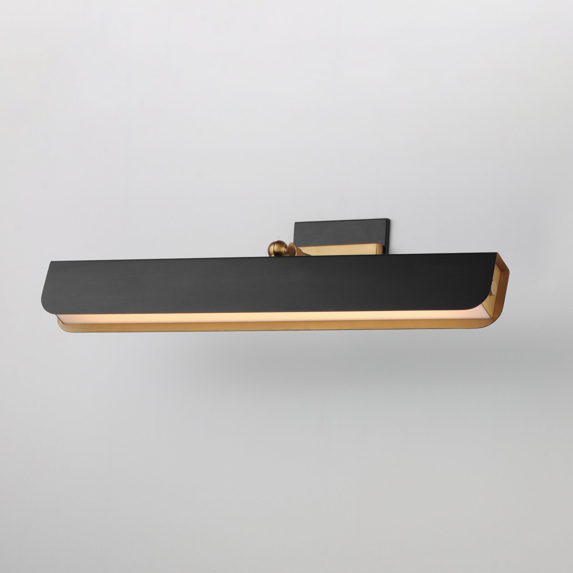 Miles 24" Articulating LED Wall Sconce Black/Natural Aged Brass by Maxim Lighting