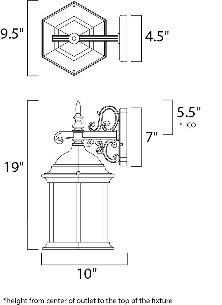 Builder Cast 3-Light Outdoor Wall Mount Empire Bronze by Maxim Lighting