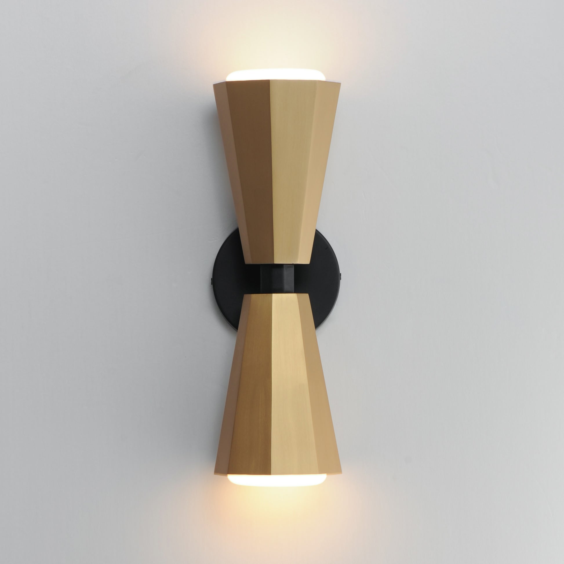 Rizzo 2-Light Wall Sconce Black/Antique Brass by Maxim Lighting