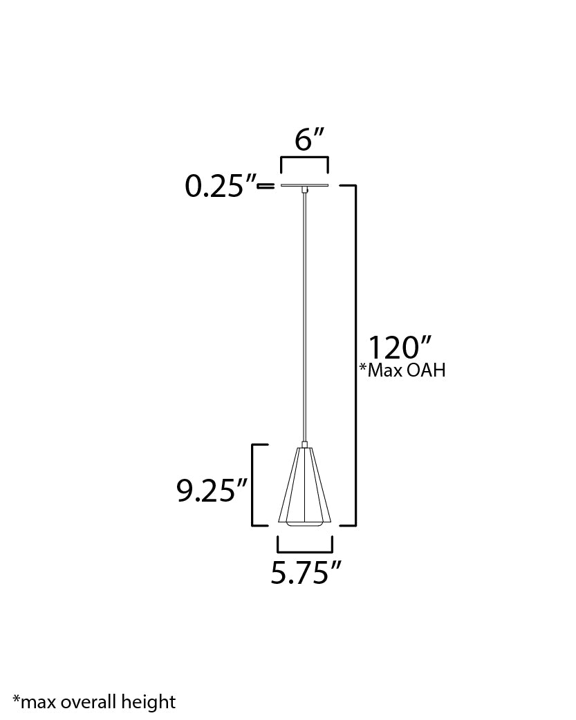 Rizzo Pendant Black/Antique Brass by Maxim Lighting
