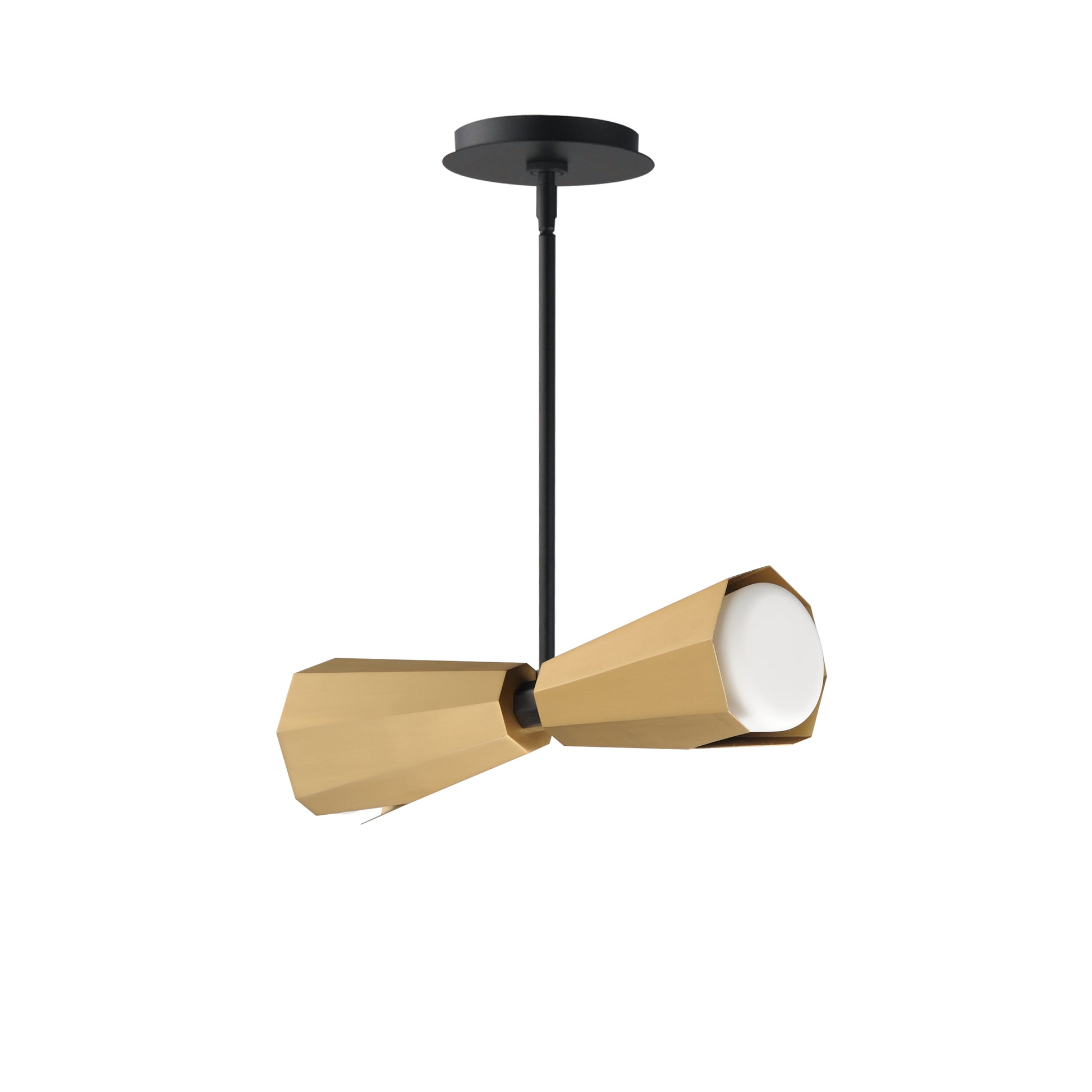 Rizzo 2-Light Pendant Black/Antique Brass by Maxim Lighting