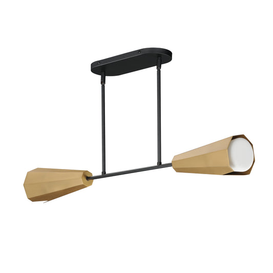 Rizzo Linear Pendant Black/Antique Brass by Maxim Lighting