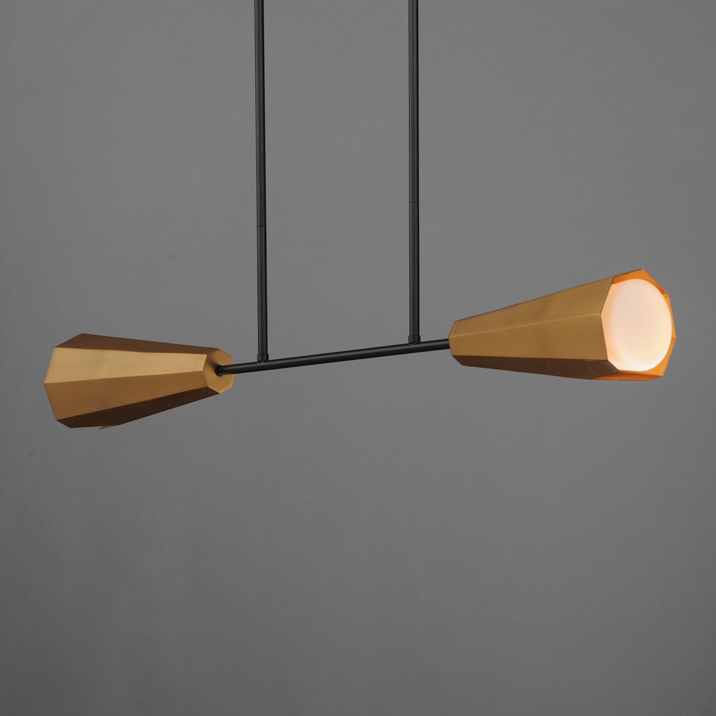 Rizzo Linear Pendant Black/Antique Brass by Maxim Lighting