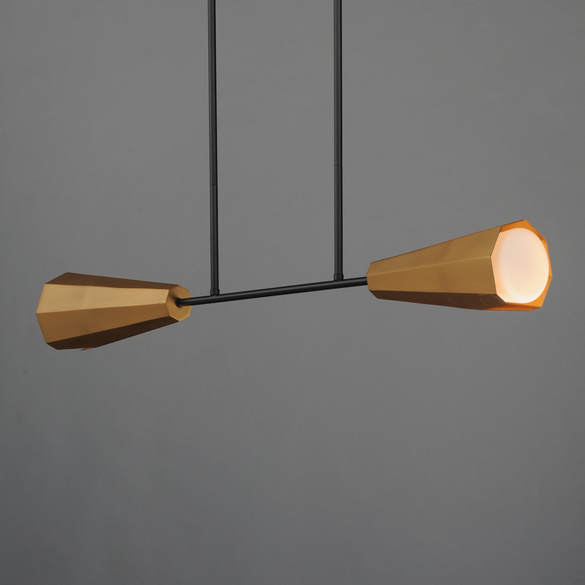 Rizzo Linear Pendant Black/Antique Brass by Maxim Lighting