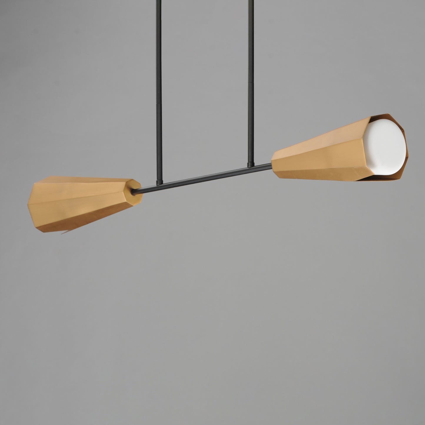 Rizzo Linear Pendant Black/Antique Brass by Maxim Lighting