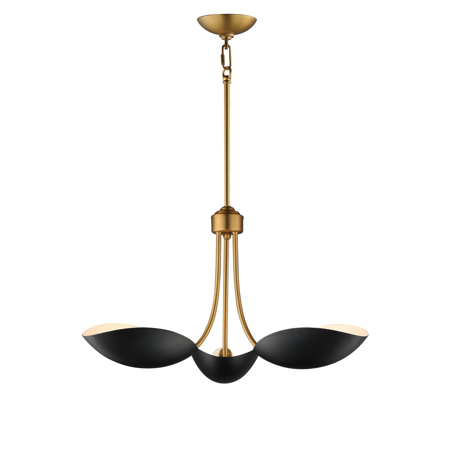 Maris 3-Light Pendant Black/Natural Aged Brass by Maxim Lighting