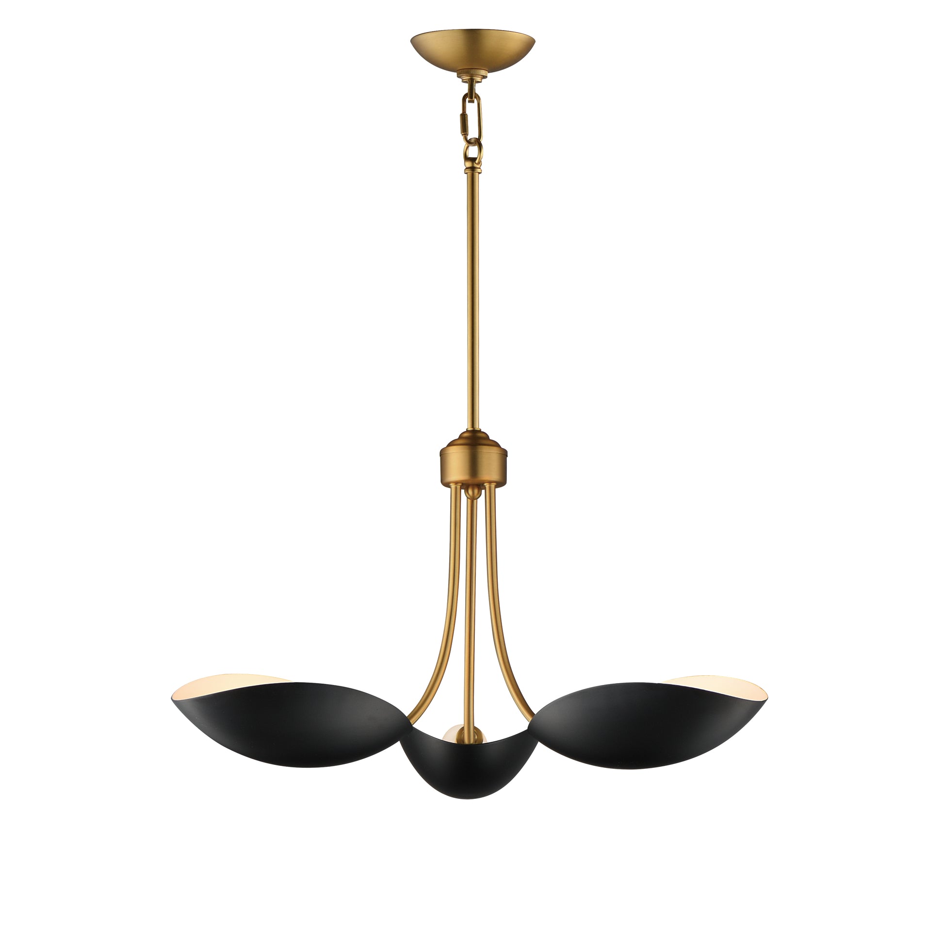 Maris 3-Light Pendant Black/Natural Aged Brass by Maxim Lighting
