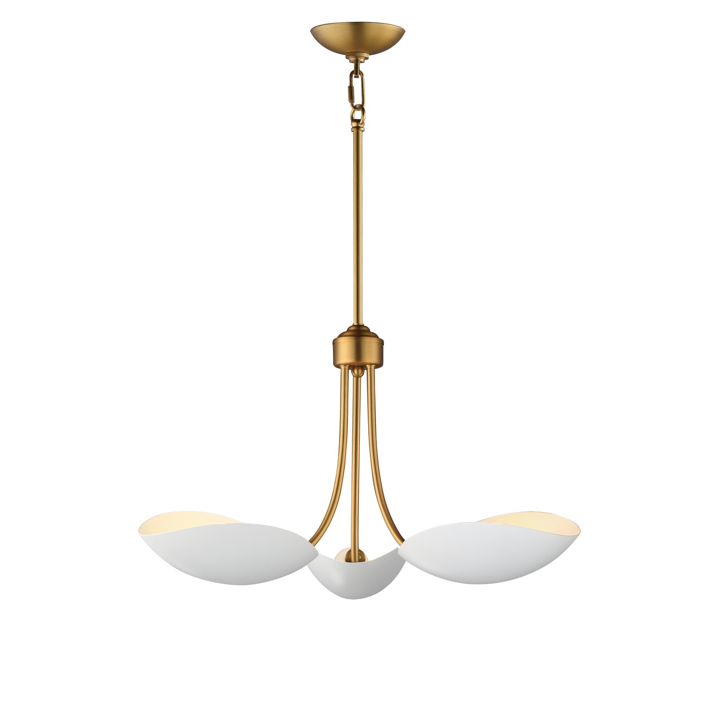Maris 3-Light Pendant White/Natural Aged Brass by Maxim Lighting
