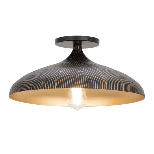 Fleur Flush Mount Black/Gold by Maxim Lighting
