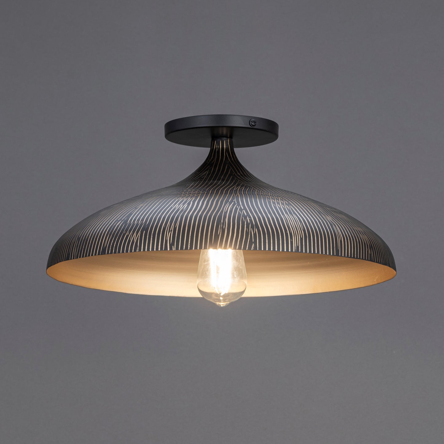 Fleur Flush Mount Black/Gold by Maxim Lighting