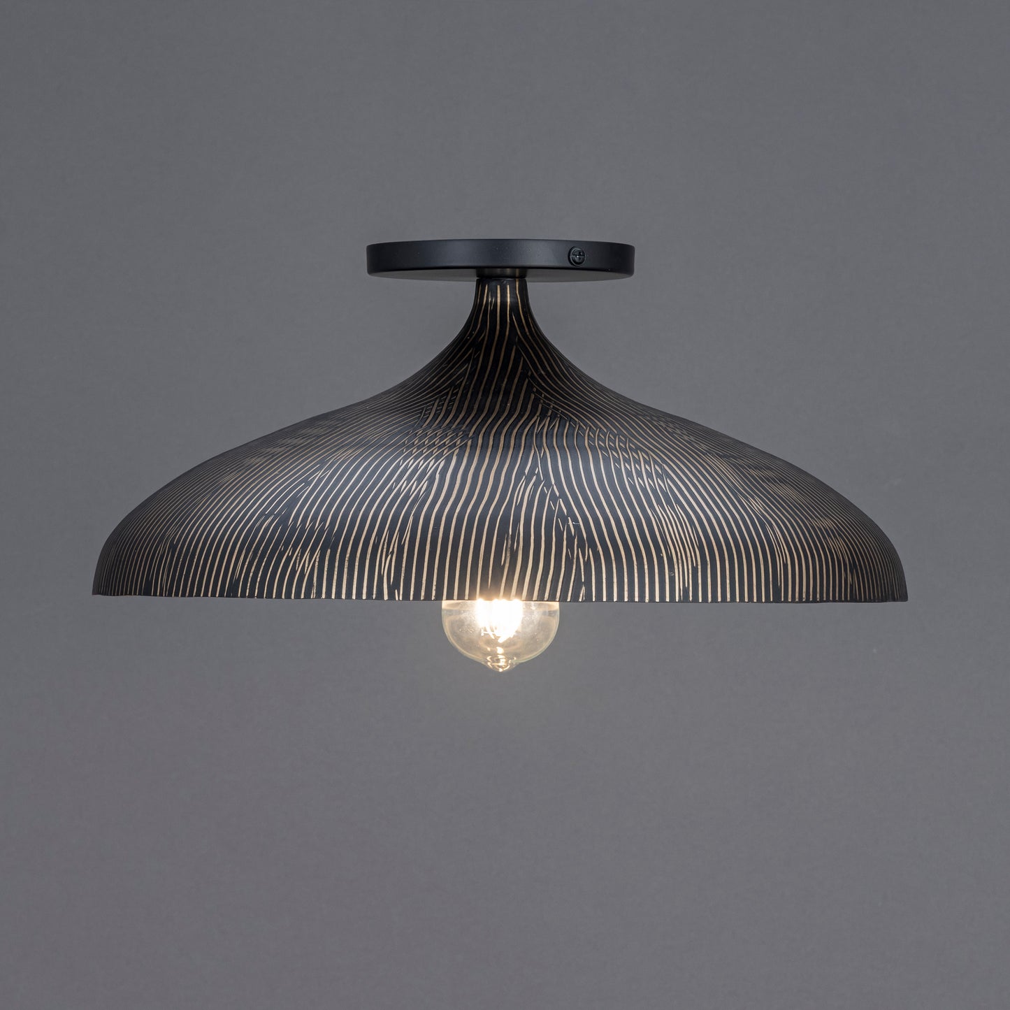 Fleur Flush Mount Black/Gold by Maxim Lighting