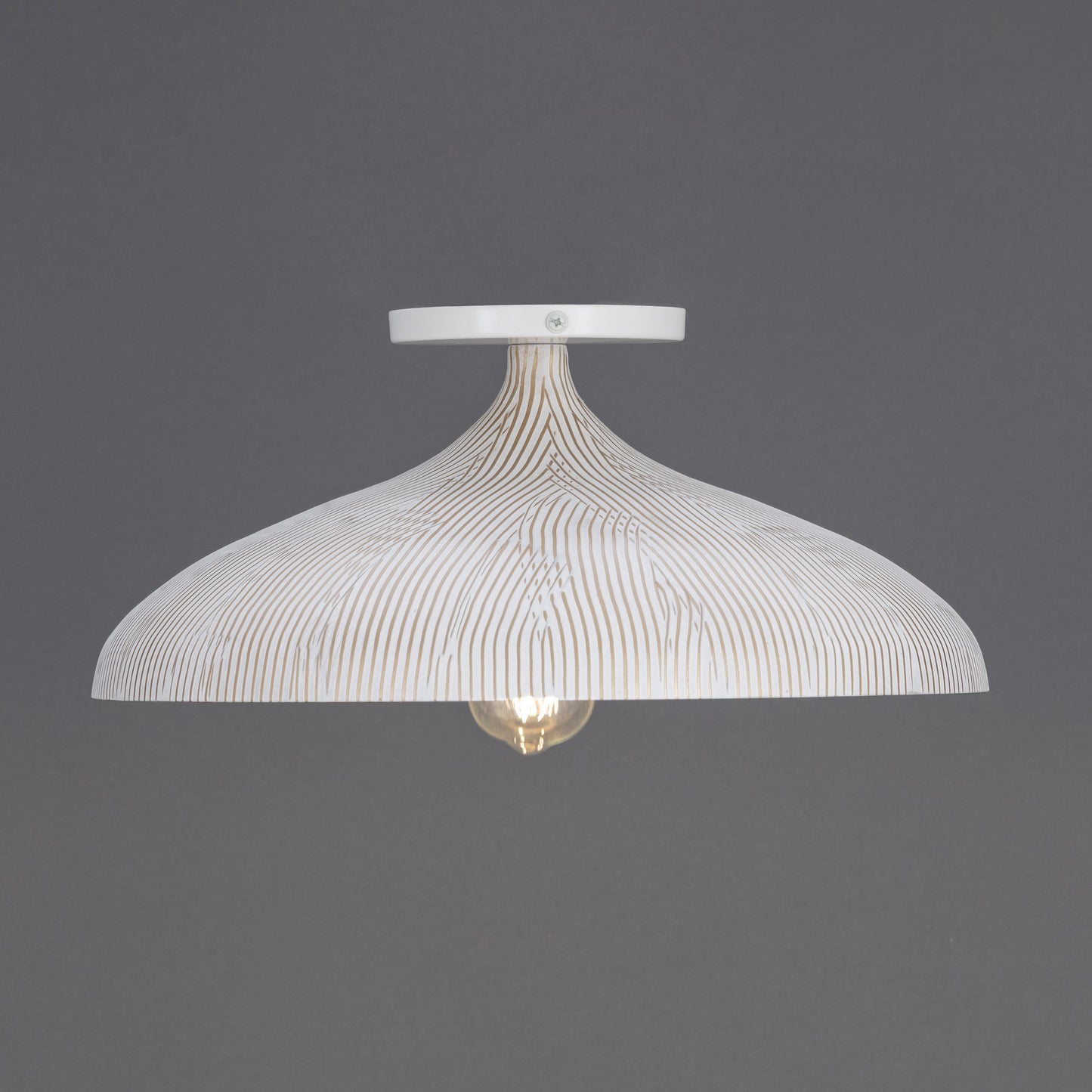Fleur Flush Mount White/Gold by Maxim Lighting
