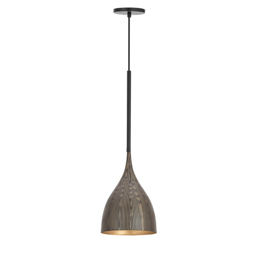 Fleur Mini Pendant Black/Gold by Maxim Lighting