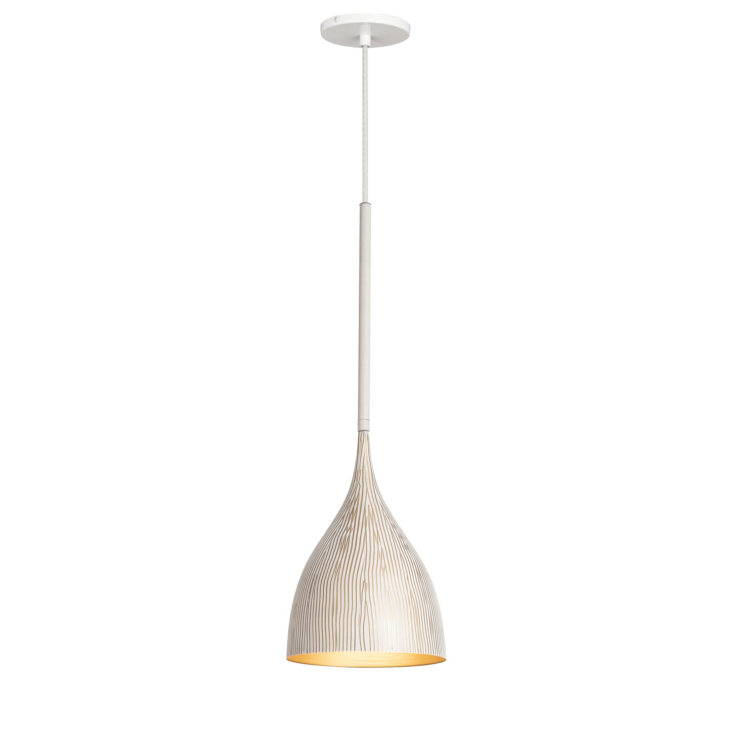 Fleur Mini Pendant White/Gold by Maxim Lighting