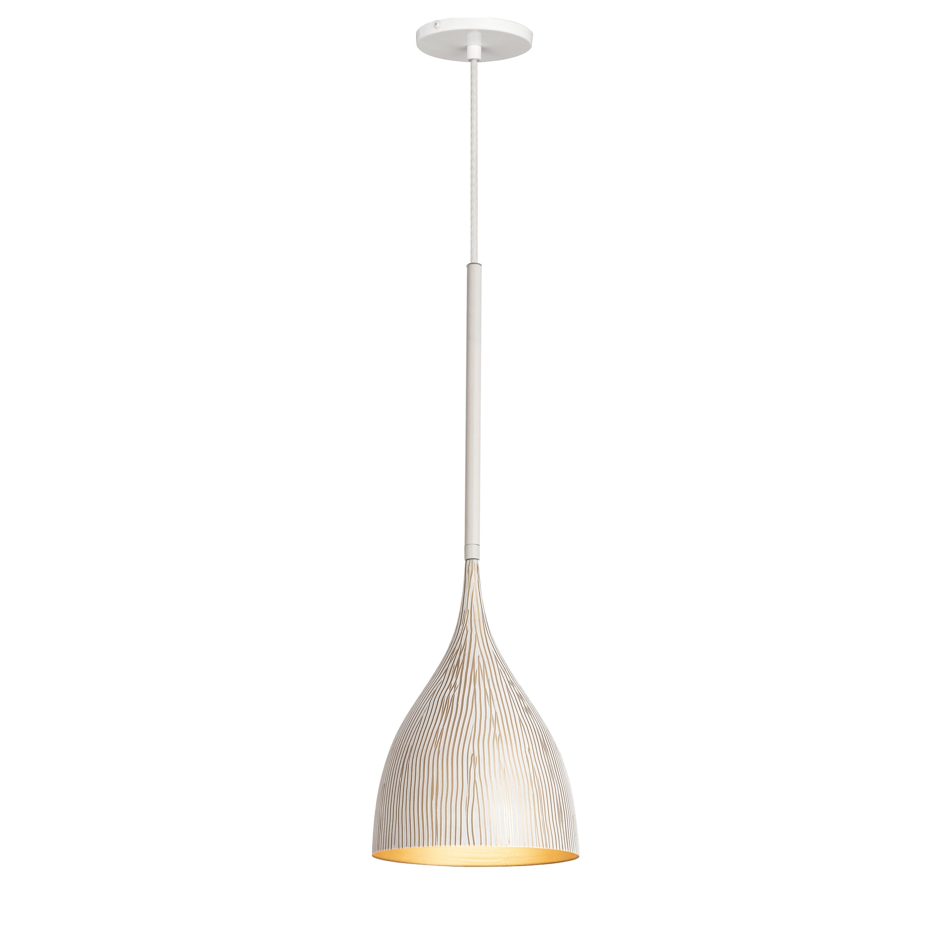 Fleur Mini Pendant White/Gold by Maxim Lighting