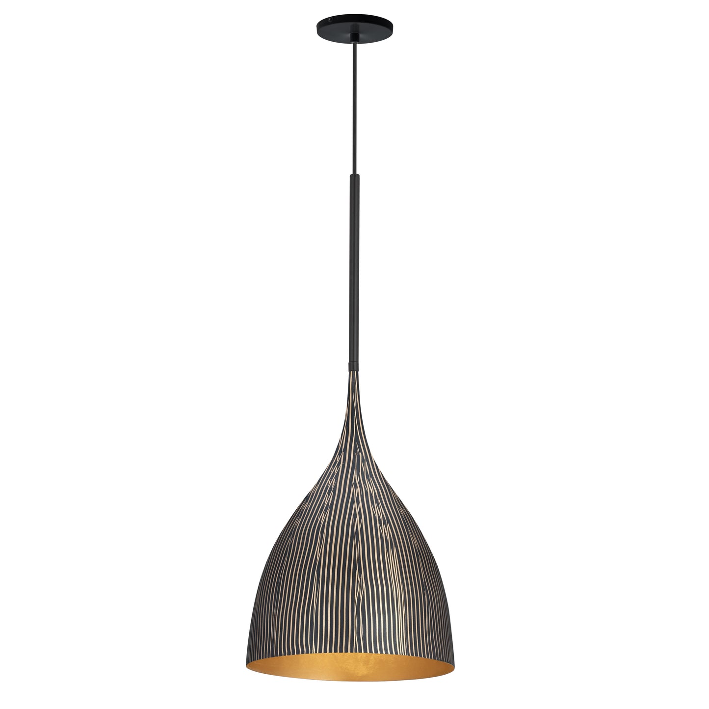 Fleur Small Pendant Black/Gold by Maxim Lighting