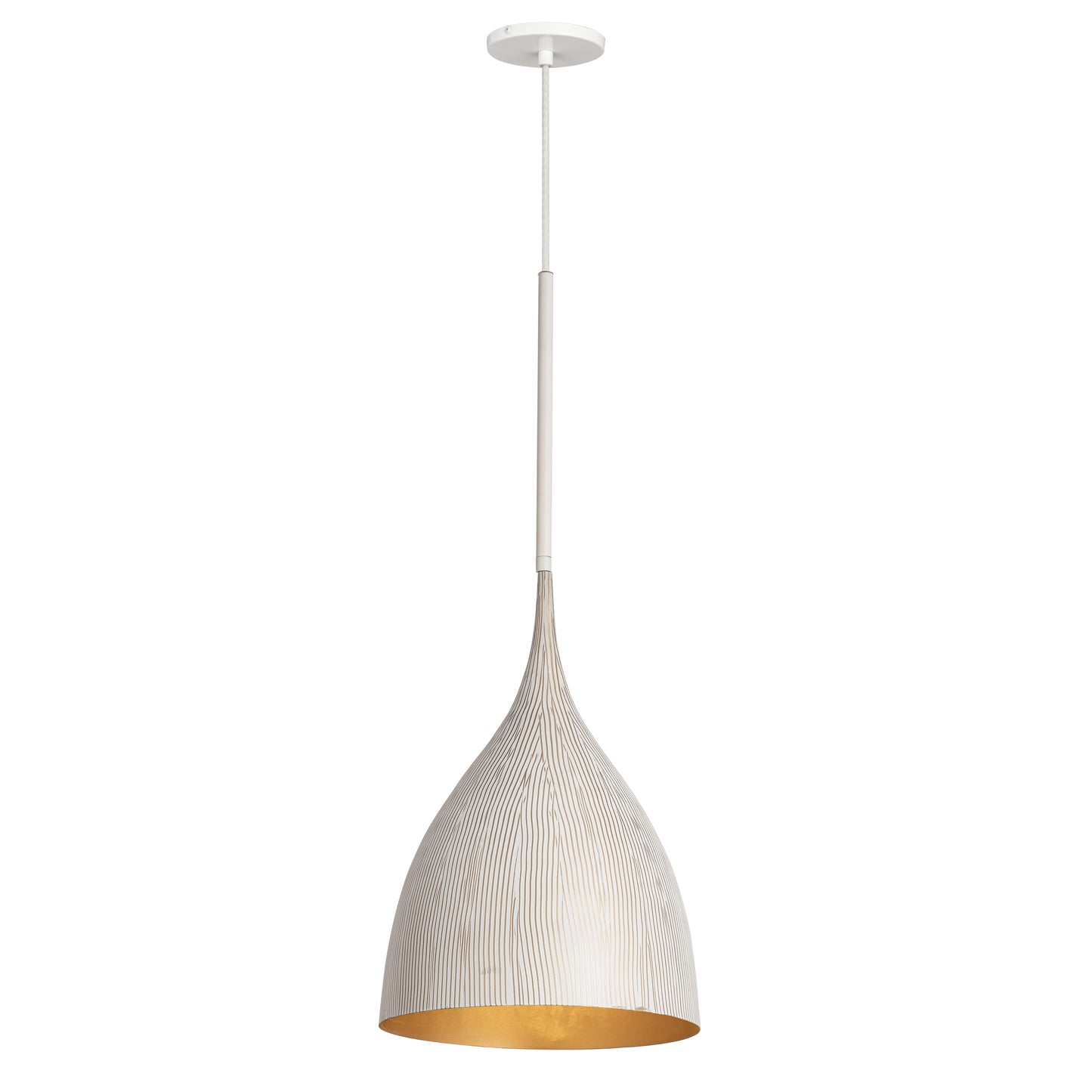 Fleur Small Pendant White/Gold by Maxim Lighting