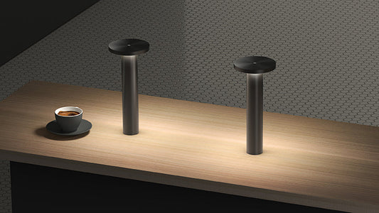 Pablo Designs Luci Table Lamp alternate angle highlighting design profile