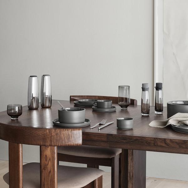 blomus Pilar Stoneware Plates Dinner Plate 10.6", Mirage Grey with Green Undertones Set of 4