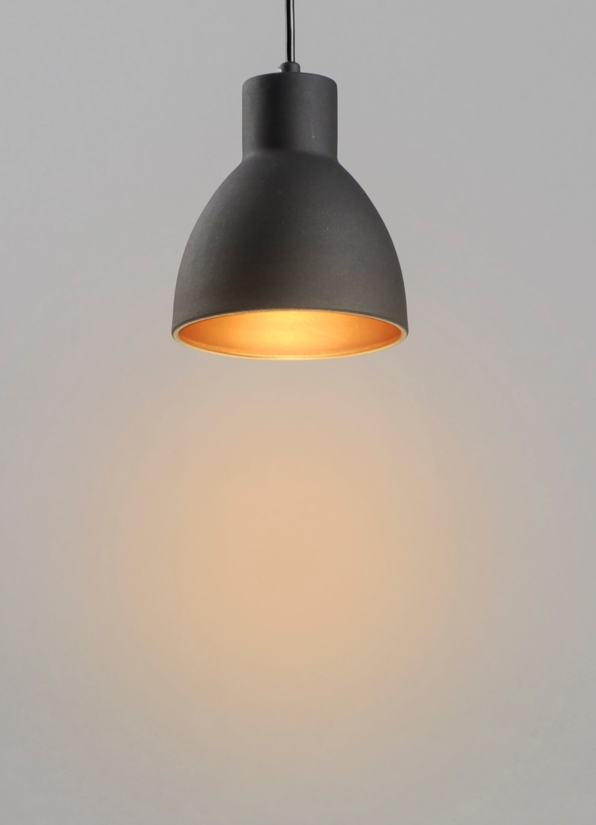 Cora 7" Mini Pendant Black/Gold by Maxim Lighting
