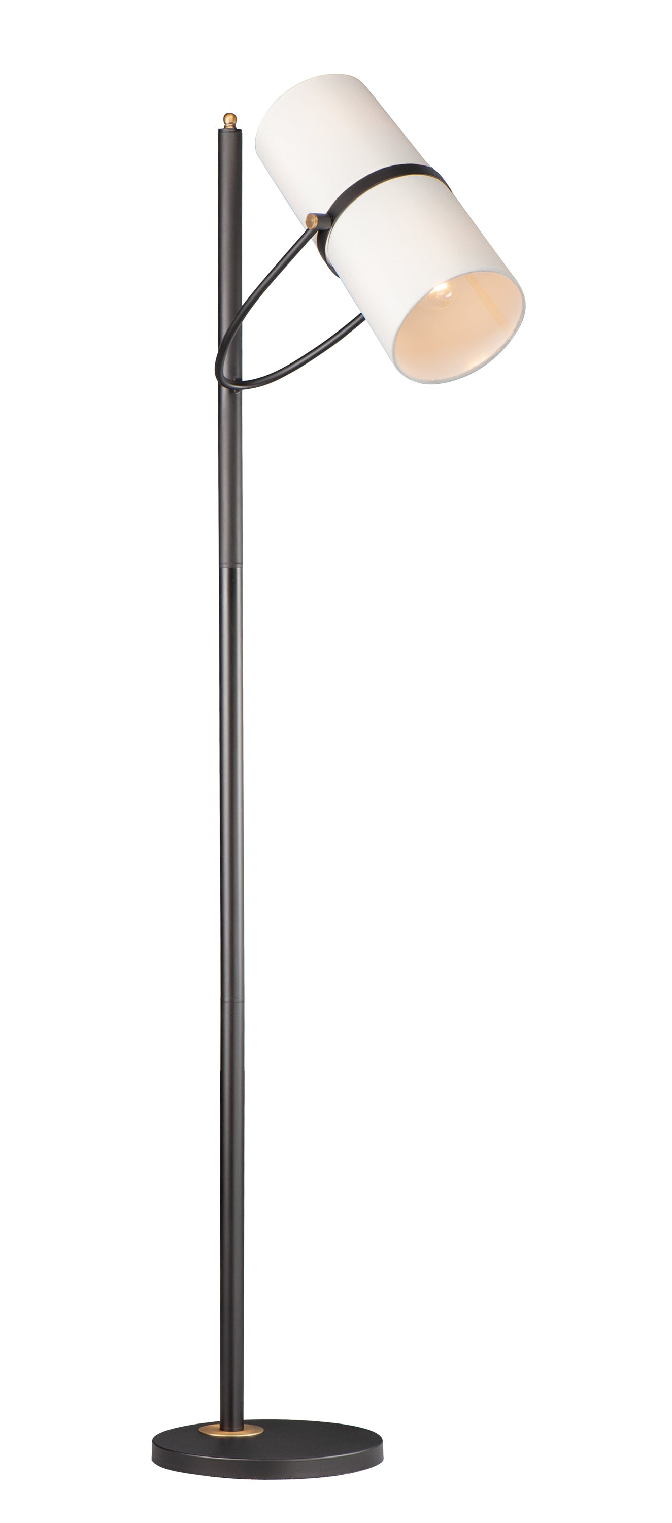 Oscar 2-Light Floor Lamp Bronze/Antique Brass by Maxim Lighting