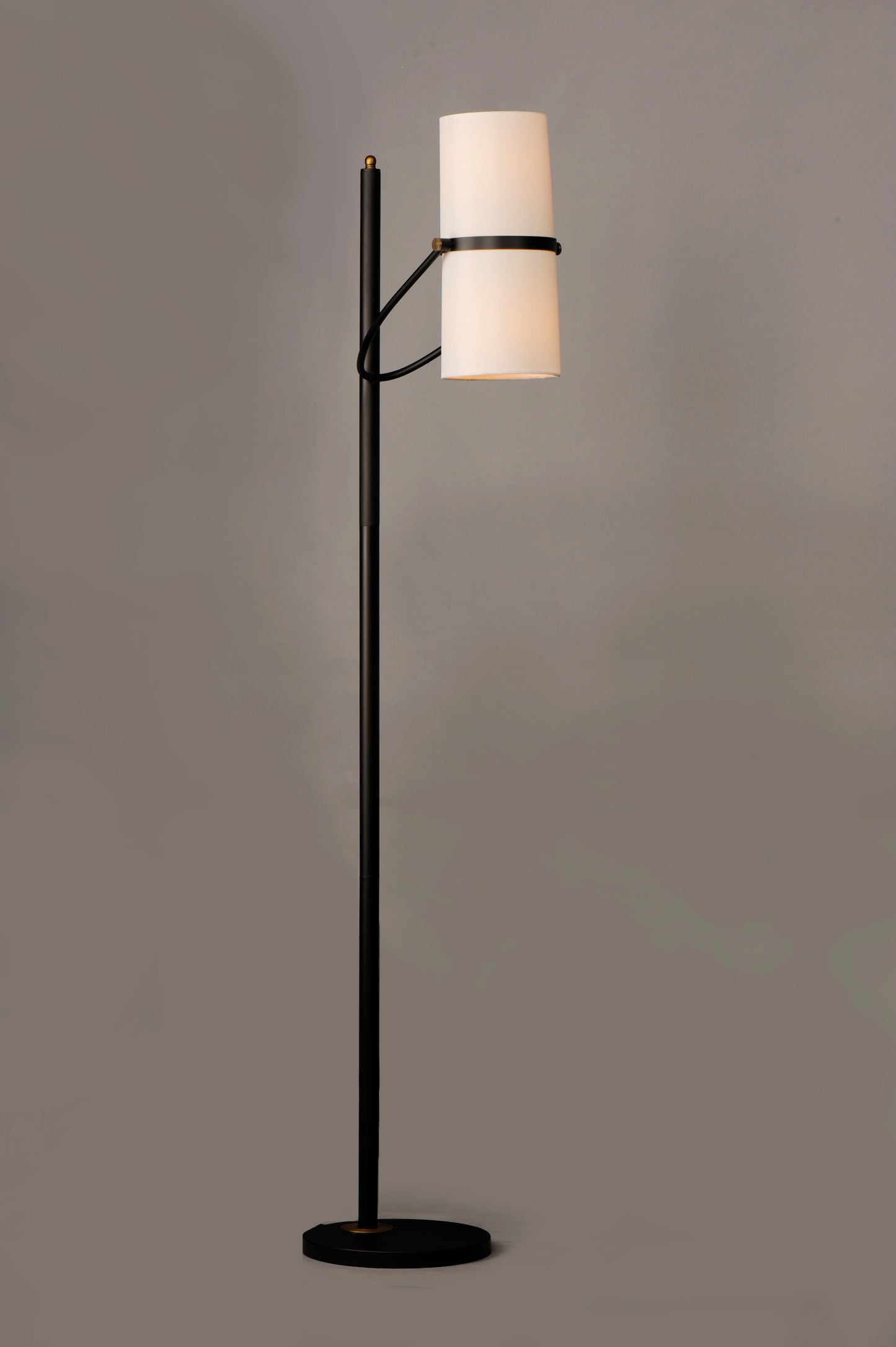 Oscar 2-Light Floor Lamp Bronze/Antique Brass by Maxim Lighting