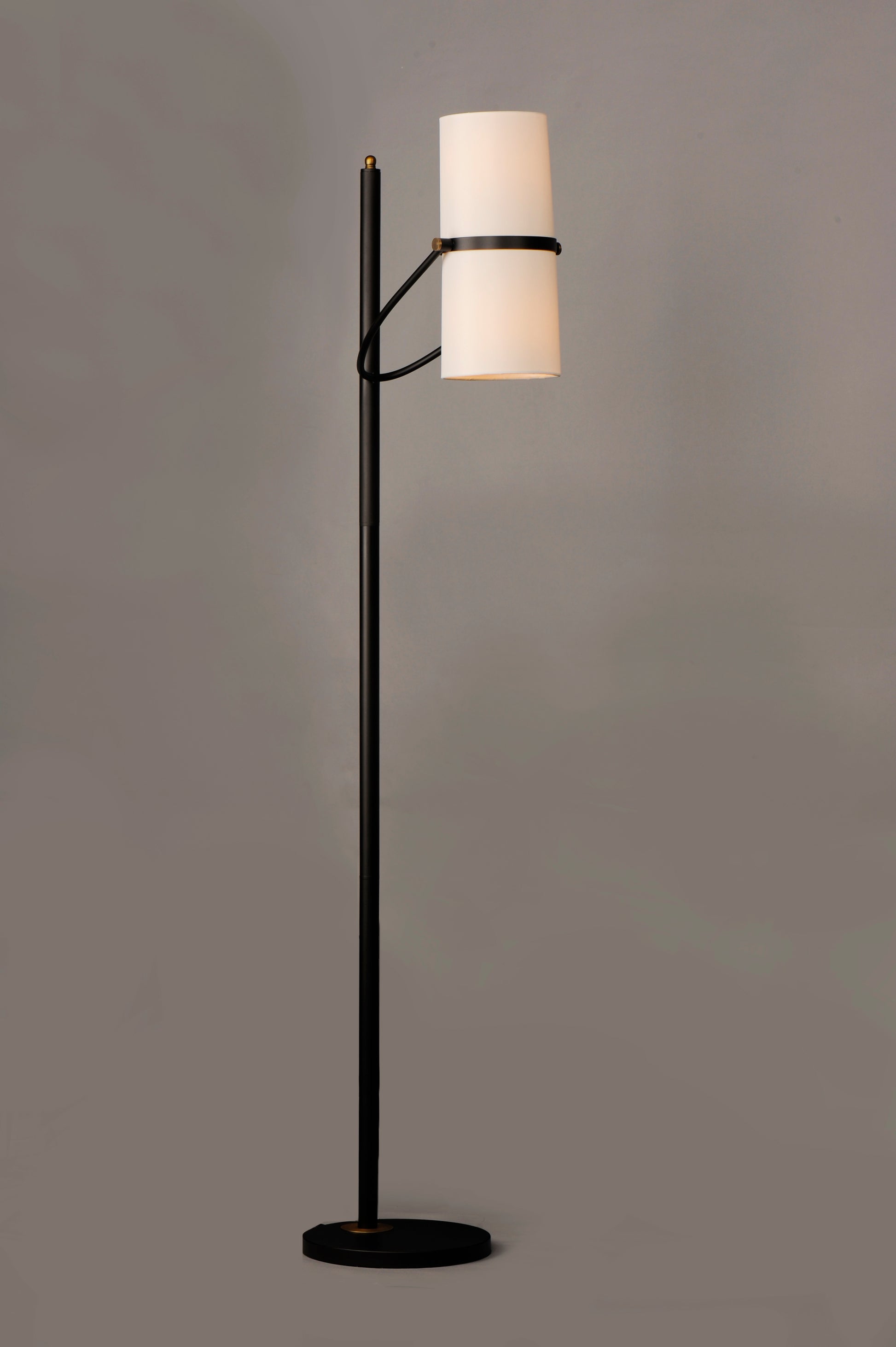 Oscar 2-Light Floor Lamp Bronze/Antique Brass by Maxim Lighting