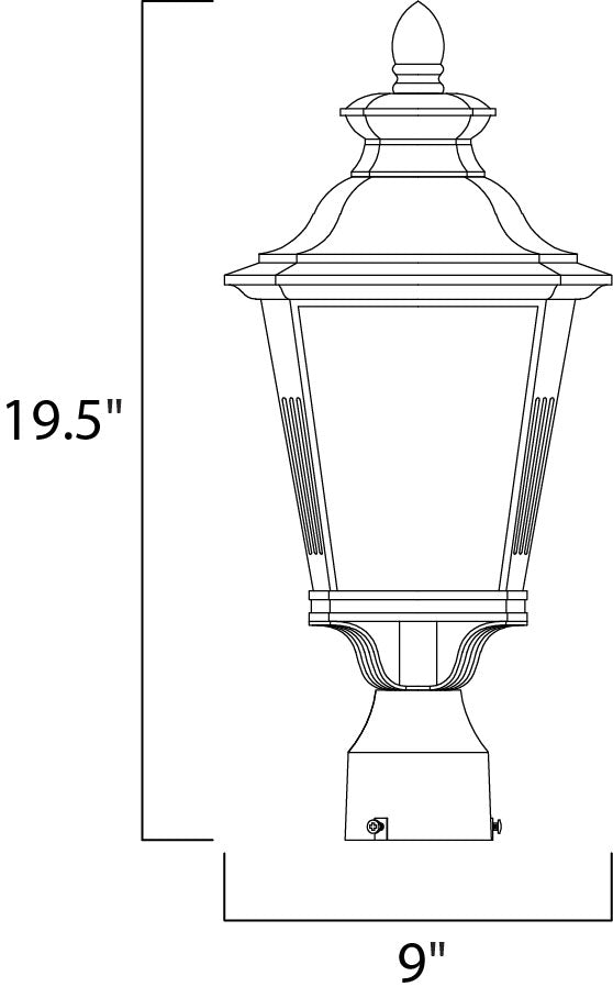 Knoxville Outdoor Pole/Post Lantern Bronze by Maxim Lighting