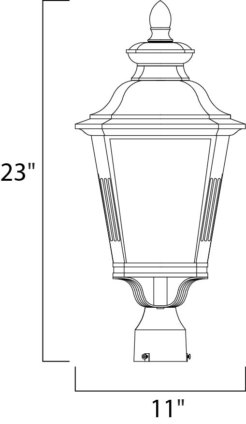 Knoxville Outdoor Pole/Post Lantern Bronze by Maxim Lighting