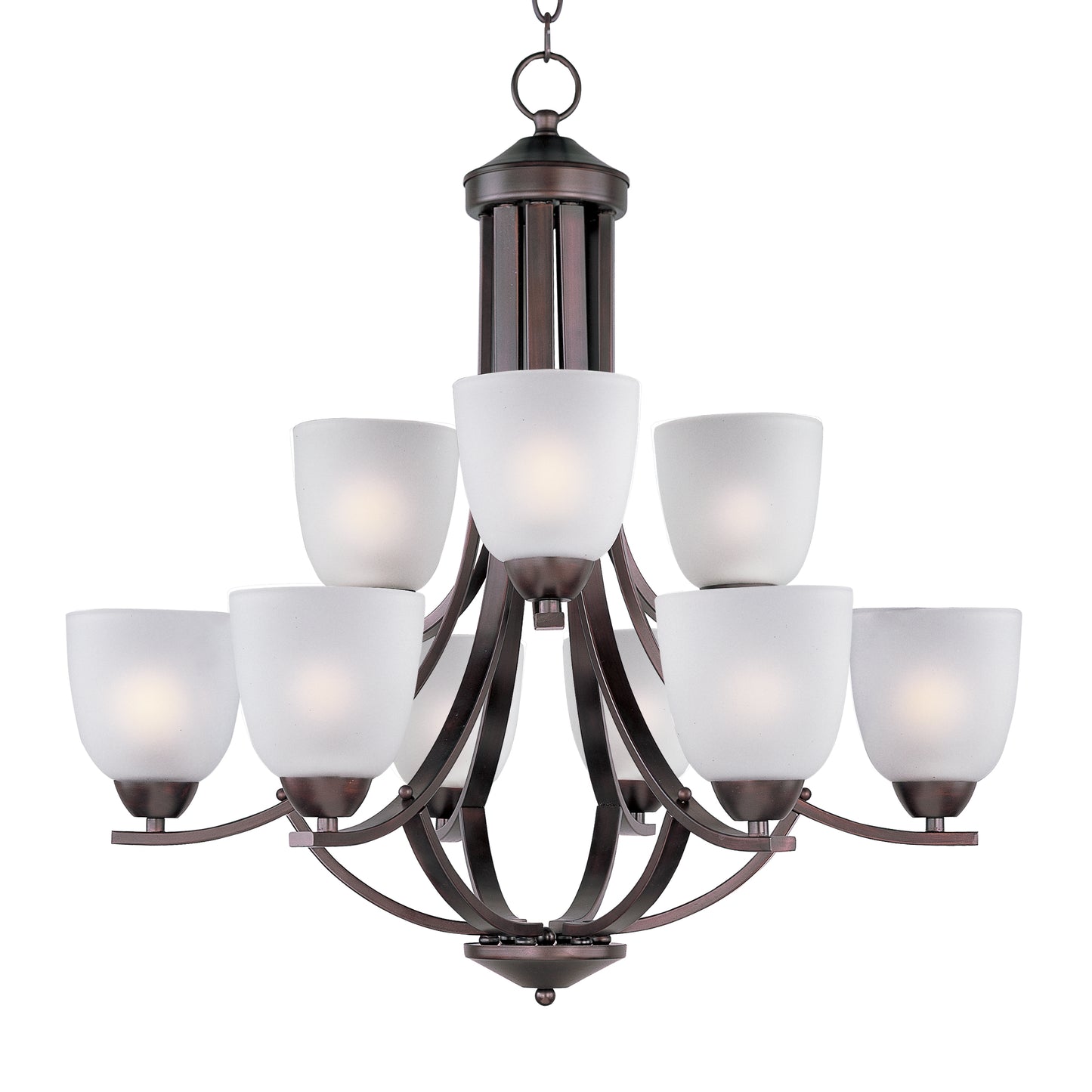 Axis 9-Light Chandelier Oil Rubbed Bronze by Maxim Lighting