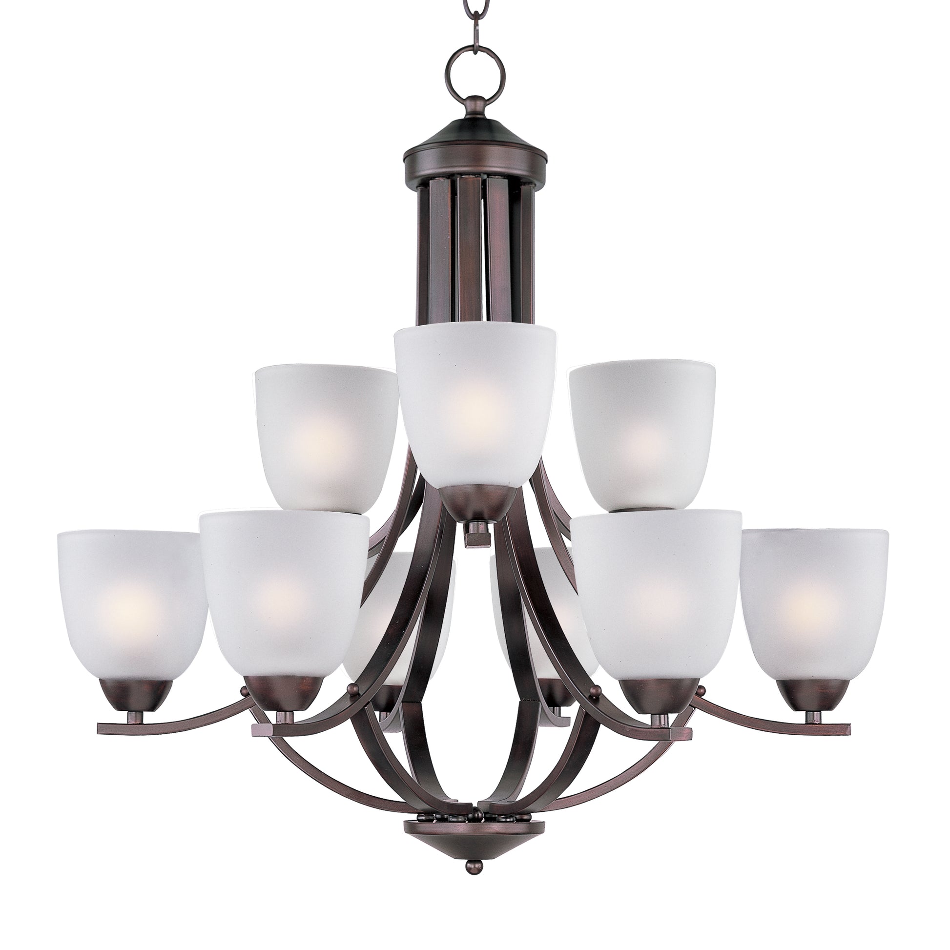 Axis 9-Light Chandelier Oil Rubbed Bronze by Maxim Lighting