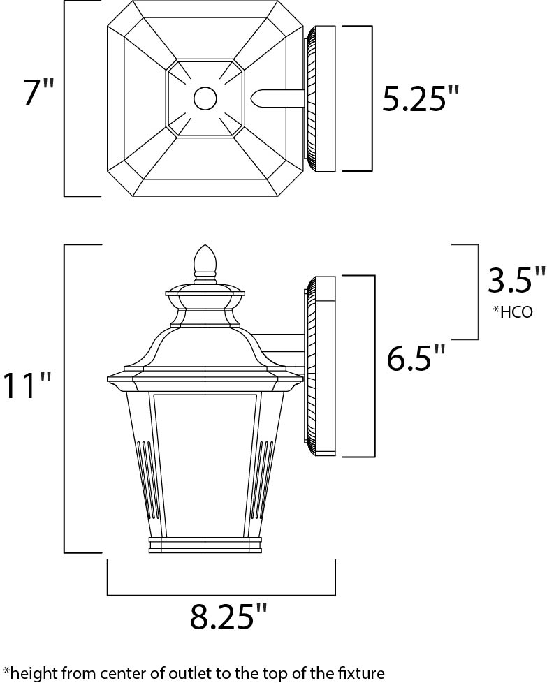 Knoxville Outdoor Wall Lantern Bronze by Maxim Lighting