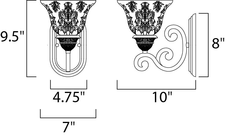 Symphony Wall Sconce Oil Rubbed Bronze by Maxim Lighting