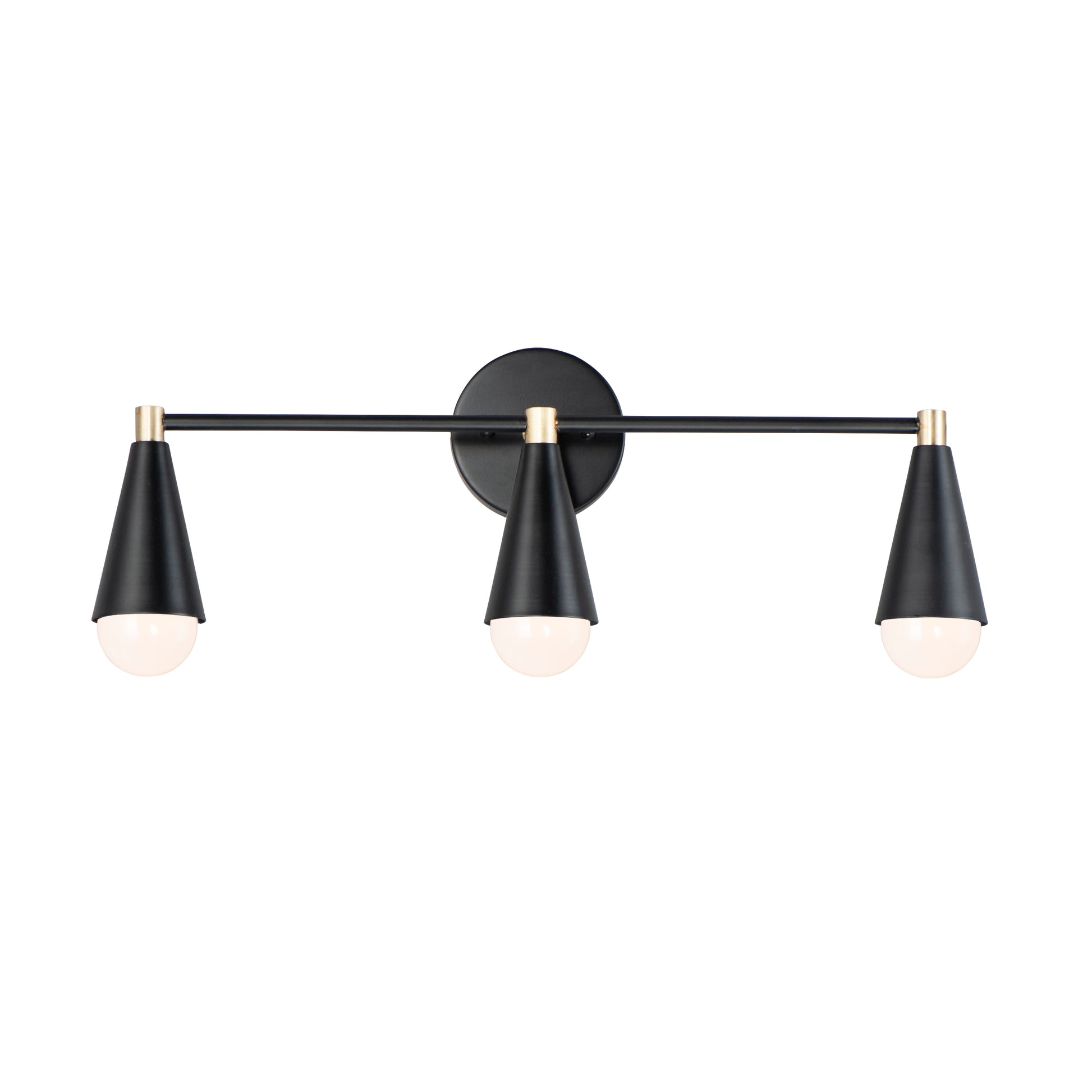 Lovell 3-Light Bath Vanity Black/Satin Brass by Maxim Lighting
